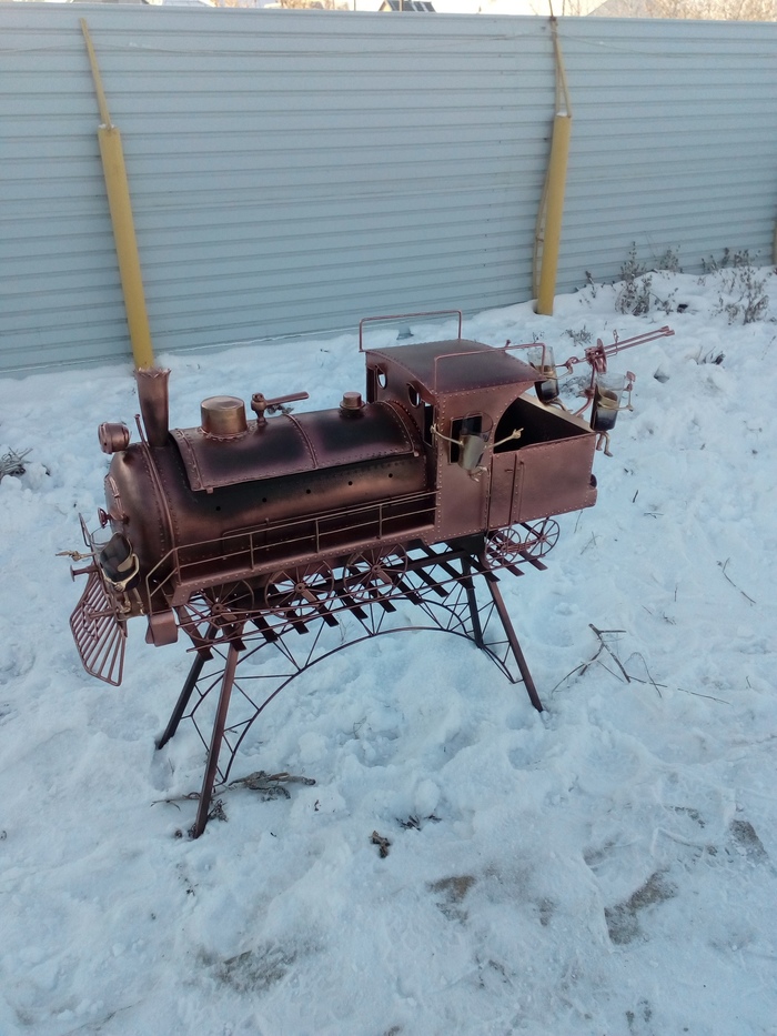 Моя первая работа 2014 года Рукоделие, Мангал, Длиннопост, Рукоделие без процесса, Фотография, Паровоз