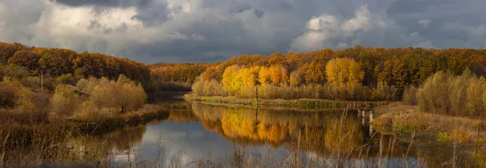 Yesterday's Gold - My, The photo, Nature, Landscape, Village, Amateur photography, Canon, Canon EOS 700D, Helios, Soviet optics, Autumn, November, Pond, Jupiter-37, Kharkov, Kharkiv Oblast, Longpost