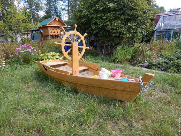 Make your beloved child a sandbox at the dacha in 5 days or a business idea - My, With your own hands, Sandbox, For children, Straight arms, Skillful fingers, Crooked hands, Tree, Woodworking, Mat, Longpost