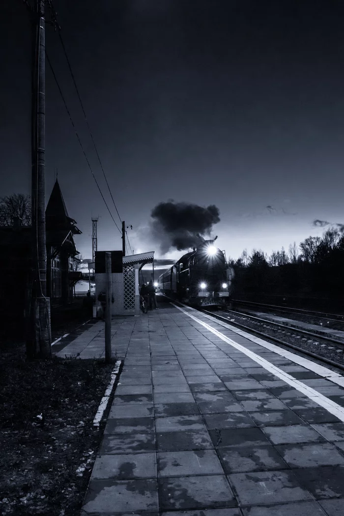 Locomotive - My, Locomotive, Russian Railways, Bologoe, Ostashkov, Sunset, The photo, Canon 6D Mk II