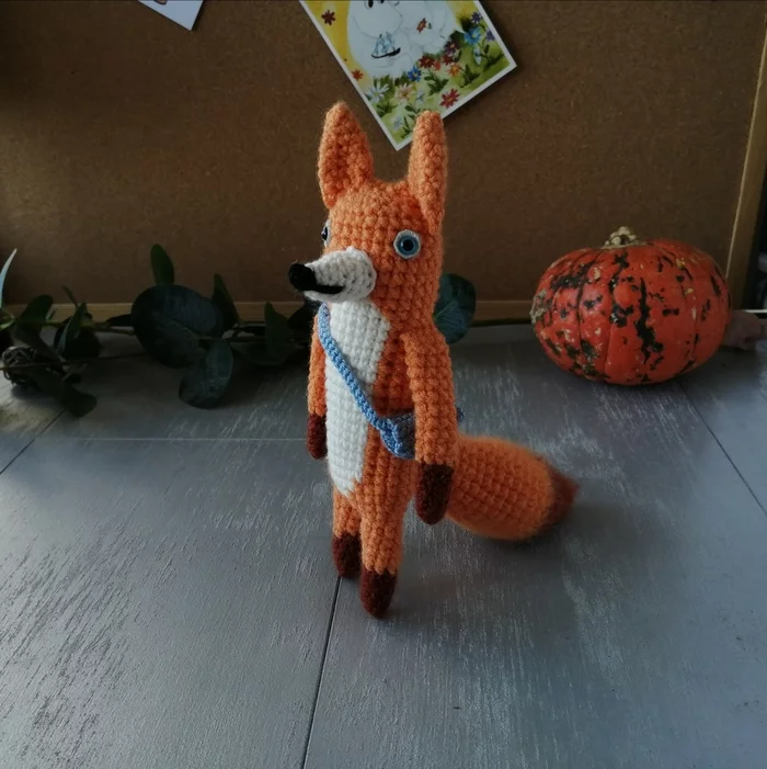 Benjamin Euhanelius Redfox - My, Amigurumi, Knitting, Crochet, Knitted toys, Fox, Longpost