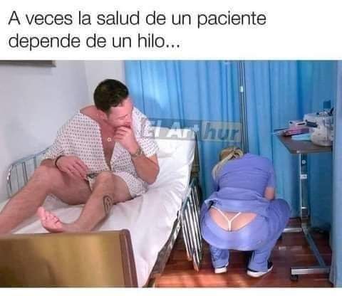 Spaniards joke: thong - NSFW, Spain, Spanish language, Humor, Picture with text, Thong, The patients, Nurses, Translation