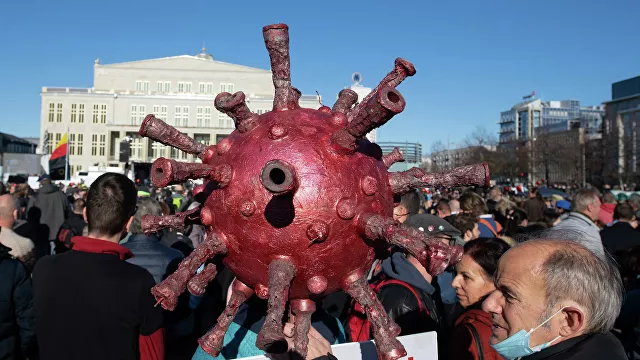 In Germany, thousands of people protest against the new lockdown - Germany, Coronavirus, Lockdown, Pandemic, Protest, Rally, Leipzig, Politics, news, Video, Longpost