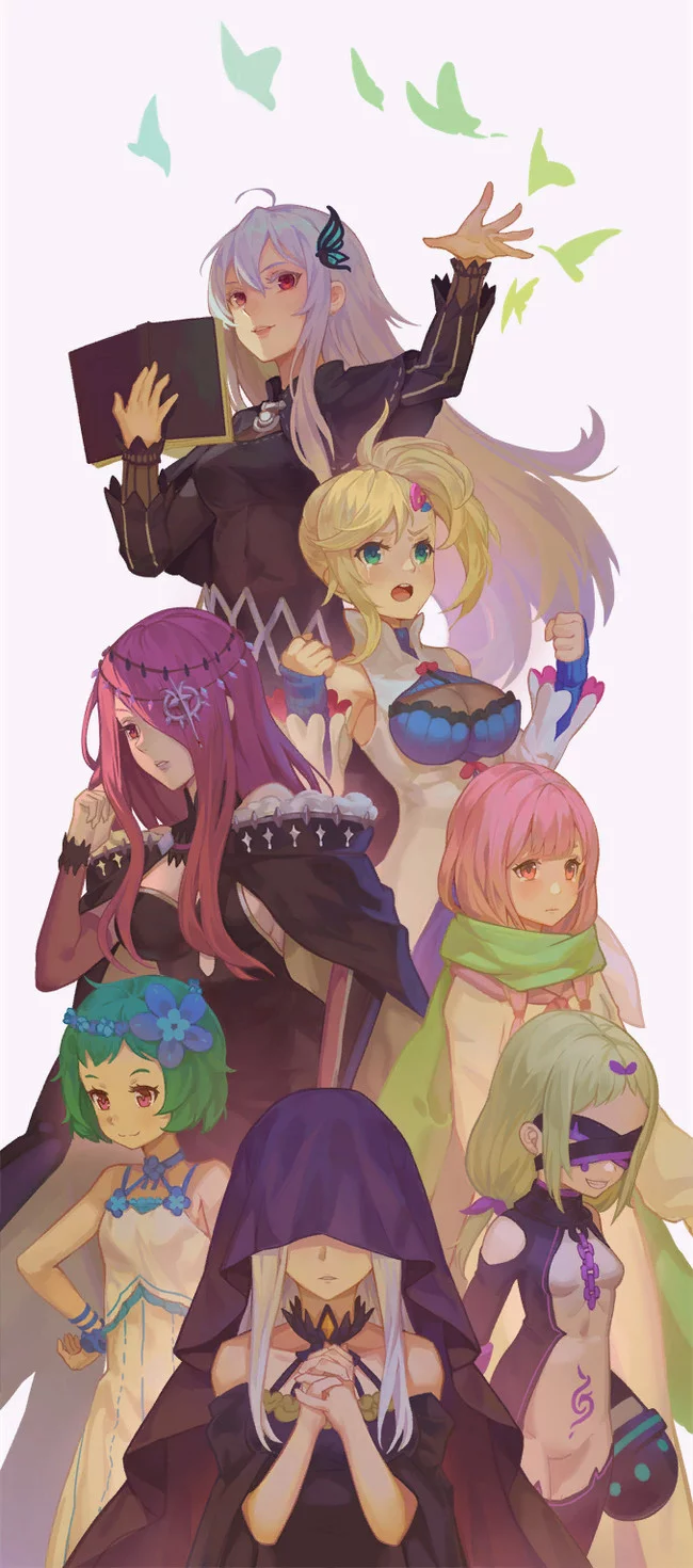 7 witches - Re: Zero Kara, Satella, Echidna, Minerva, Carmilla, Sekhmet, Anime art, Anime