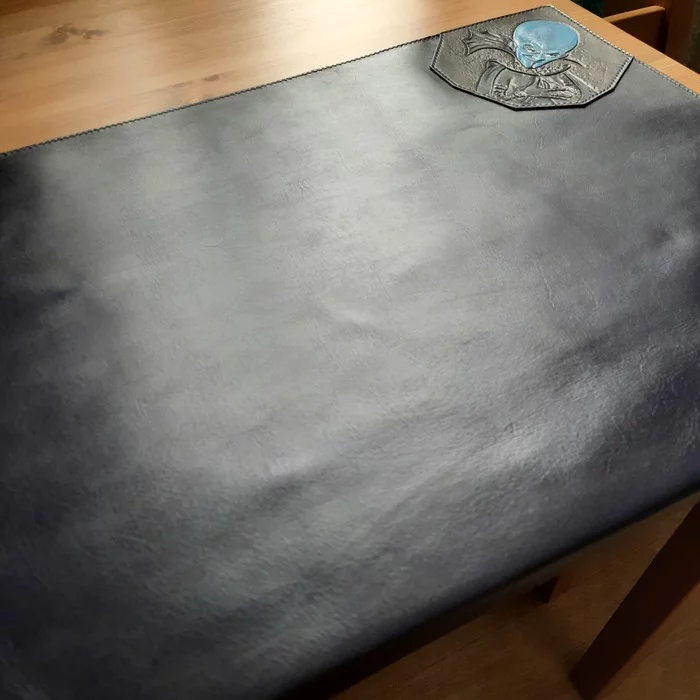 Leather tablecloth - My, With your own hands, Leather products, Handmade, Leather craft, Embossing on leather, Longpost, Needlework with process