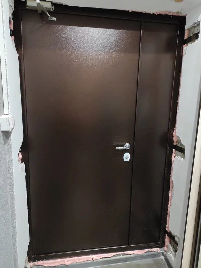 Strengthening the front door - My, Building, Door, Longpost