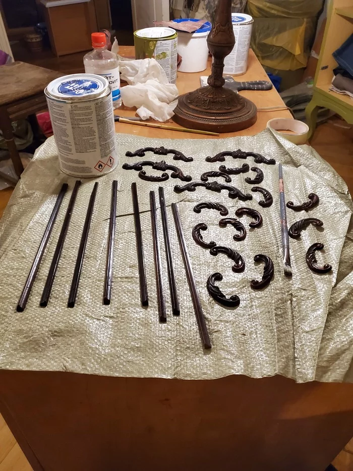 Restyling of a cabinet brought from the trash heap by women's hands - My, Rework, Furniture, With your own hands, Needlework with process, Interior, Decor, Longpost
