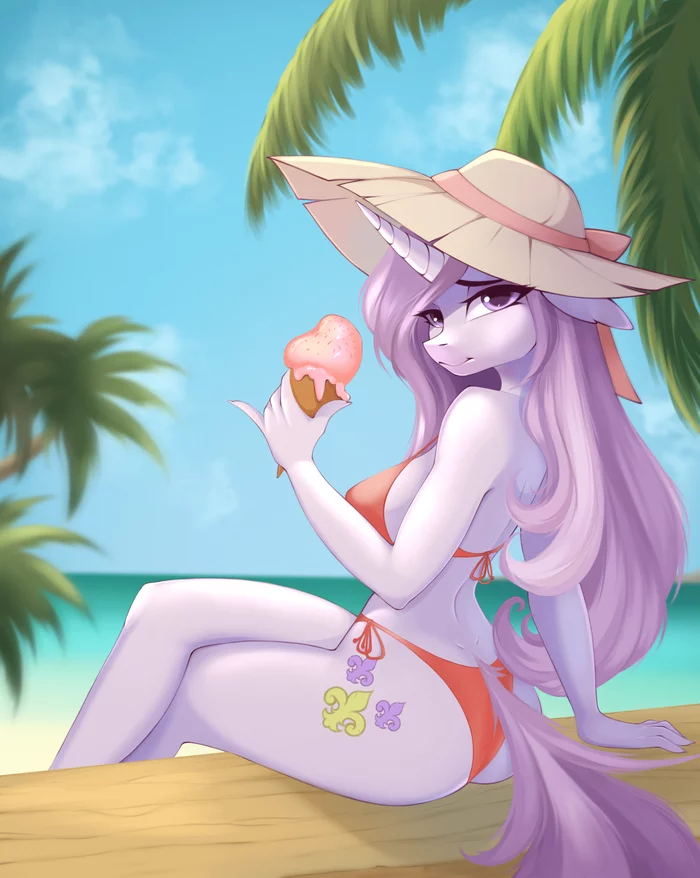 Beach Fleur De Lis - My little pony, Fleur Dis Lee, MLP Edge, Anthro