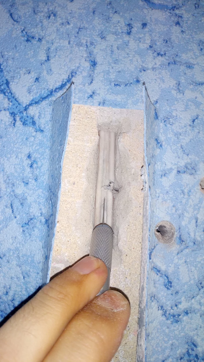 What to do if you screw a screw into the wiring - My, Repair, With your own hands, Buried wiring, Electrician, Longpost