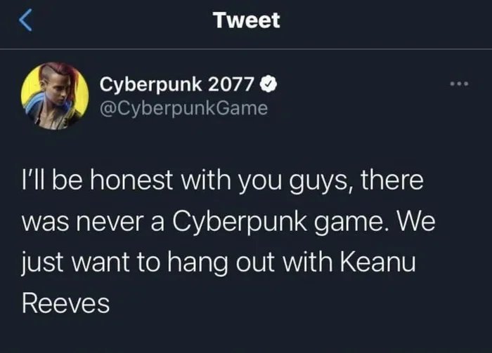 Cyberpunk 2077 - Cyberpunk 2077, Twitter, Games, Keanu Reeves