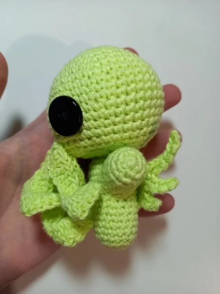 Cthulhu - My, Needlework without process, Needlework, Cthulhu, Crochet, Amigurumi