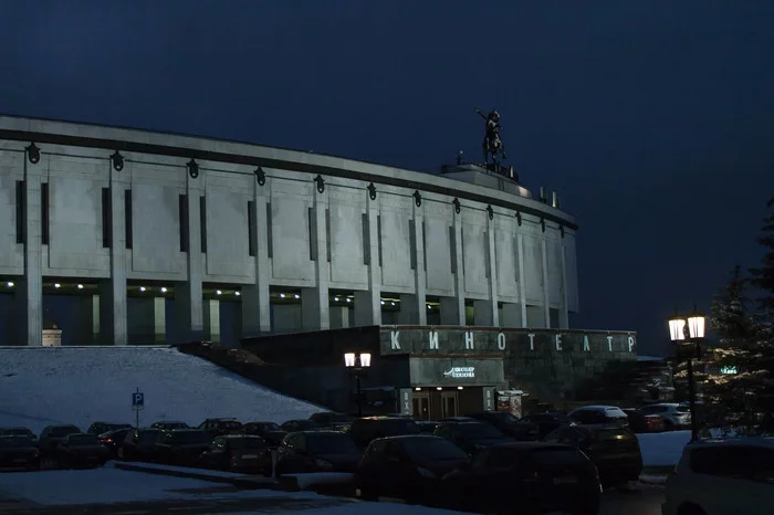 Night cinema - My, The photo, Night, Cinema, Poklonnaya Gora