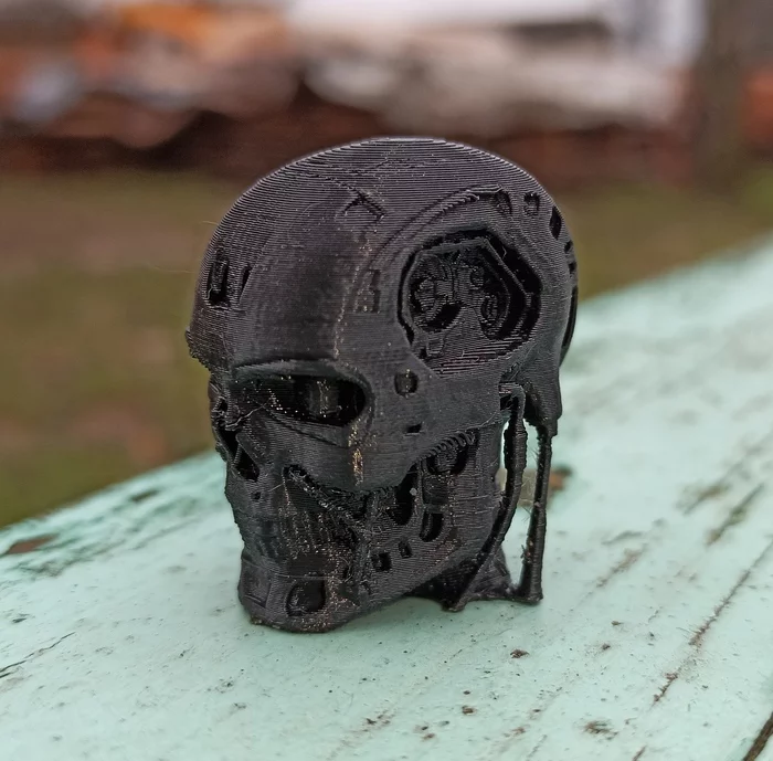 Terminator head - My, Terminator, 3D modeling, 3D printer, Crafts, Ender 3, Hobby, Enthusiasm, Longpost