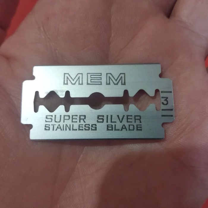 Shaving blades MEM Super Silver Stainless blade - Blade, Shaving, Vkb, Classic shaving, Longpost