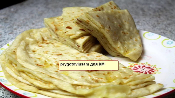 The most delicious flatbreads in a frying pan are Khychyny - My, Tortillas, Cooking, Recipe, Video, Video recipe, Khichiny