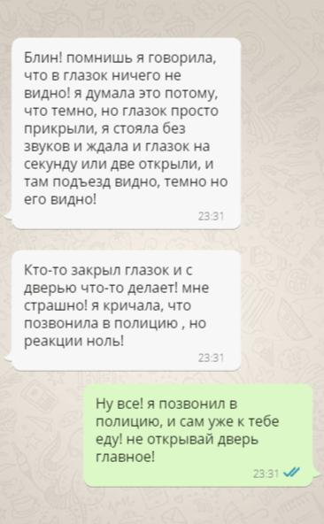 Last message... - My, Story, Author's story, Kripota, CreepyStory, Screenshot, Correspondence, Страшные истории, Horror, Horror, Horror, Story, Scarecrow, Whatsapp, Longpost