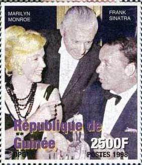 MM on postage stamps (LVIII) Magnificent Marilyn cycle - 321 issues - Cycle, Gorgeous, Marilyn Monroe, Beautiful girl, Actors and actresses, Celebrities, Stamps, Blonde, , Collecting, Philately, Guinea, 1998, Frank Sinatra, Longpost
