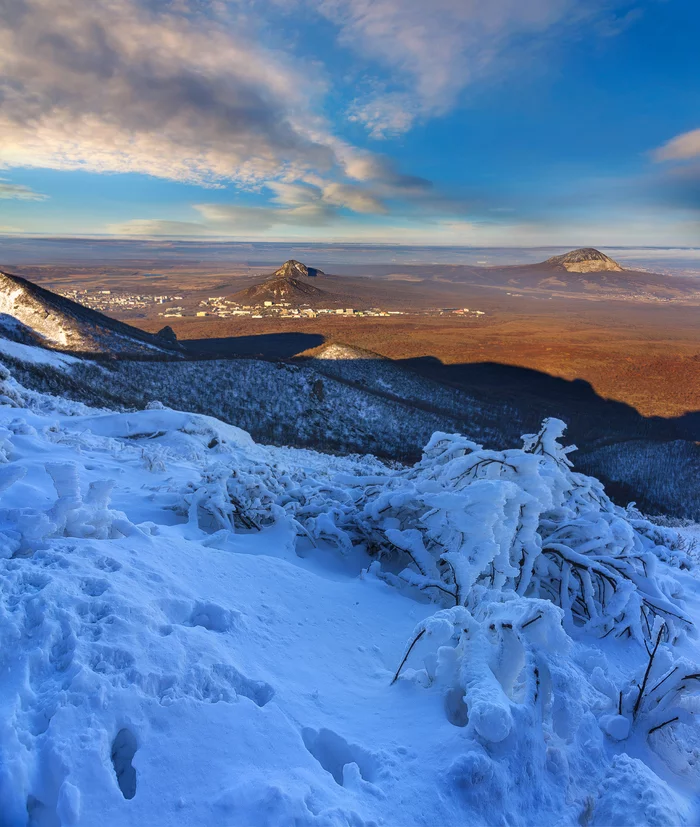 On the verge of winter and autumn - My, Snow, Beshtau, Caucasian Mineral Waters, Nature, November