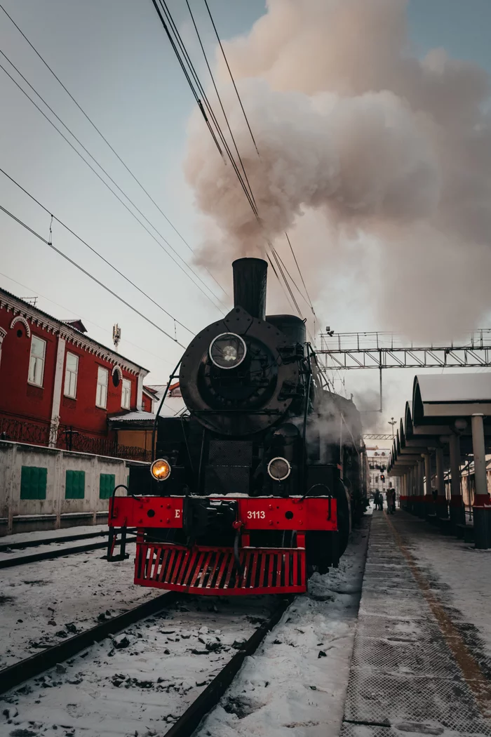 A piece of the past - My, Locomotive, Winter, The photo, Longpost