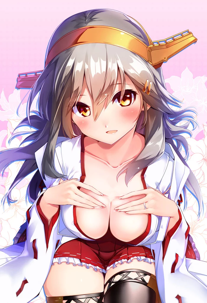 Haruna - Kantai collection, Haruna, Girls, Anime art, Art, Boobs, Anime