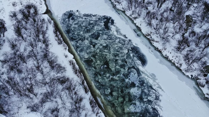 Diamond Ice - My, The photo, Drone, Vishera, The nature of Russia, DJI Mavic Air, Aerial photography