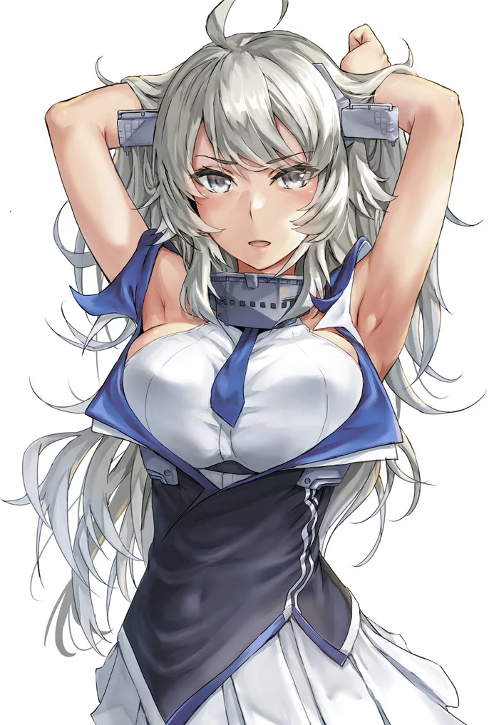 Washingtontonton - Kantai collection, Uss Washington, Anime, Anime art, Boobs, Armpits