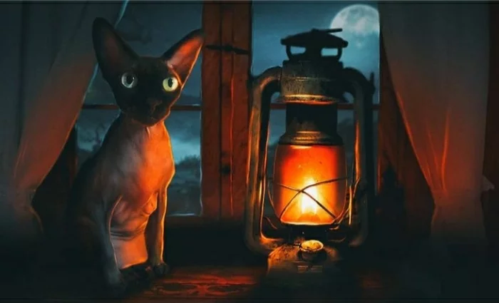 Котолампа - Сфинкс, Кот, Лампа