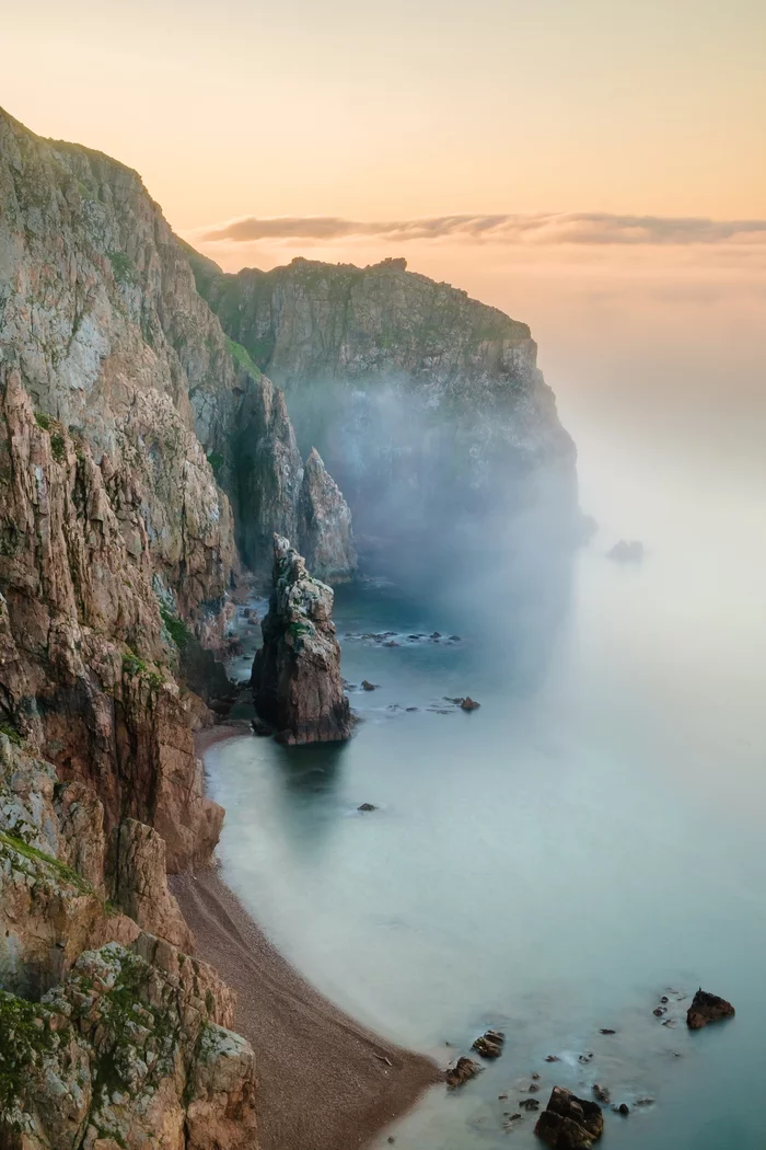 Shkota Island - My, Travels, Vladivostok, Дальний Восток, Landscape, Photographer, The photo, Morning, dawn, Sea, Island, Longpost