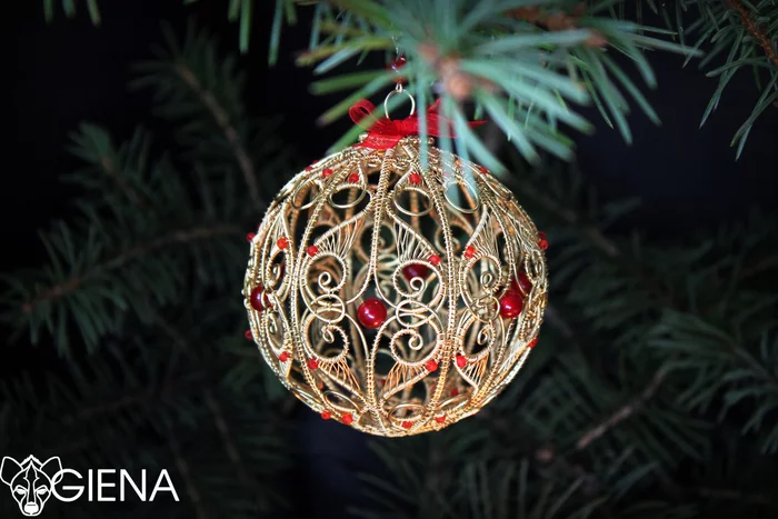 We make a Christmas tree toy for the New Year! - My, New Year, 2021, Needlework with process, Master Class, Wire wrap, Holidays, Presents, Decoration, , Decor, Longpost