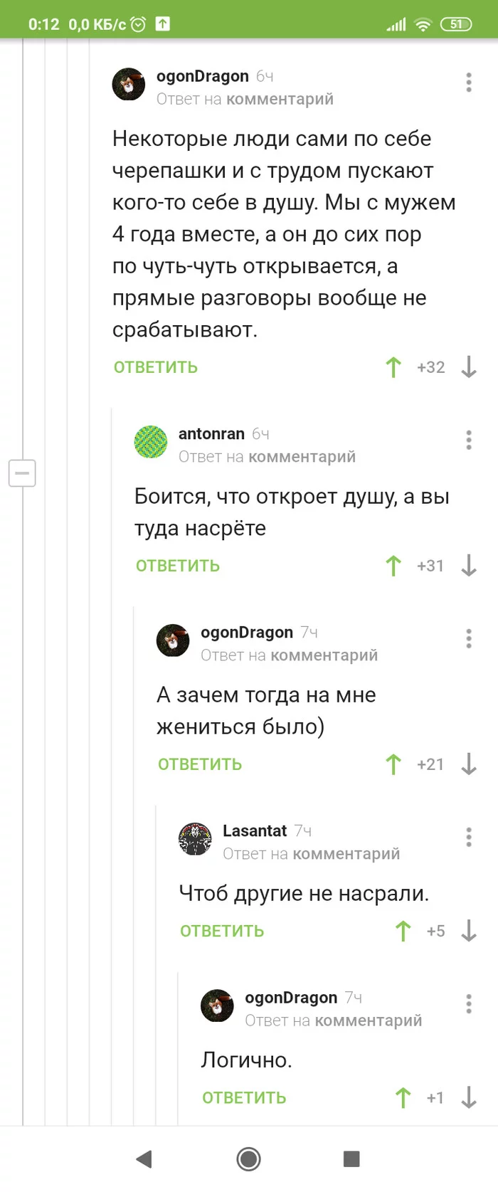 О пользе женитьбы - Комментарии на Пикабу, Женитьба, Душа, Логика, Длиннопост