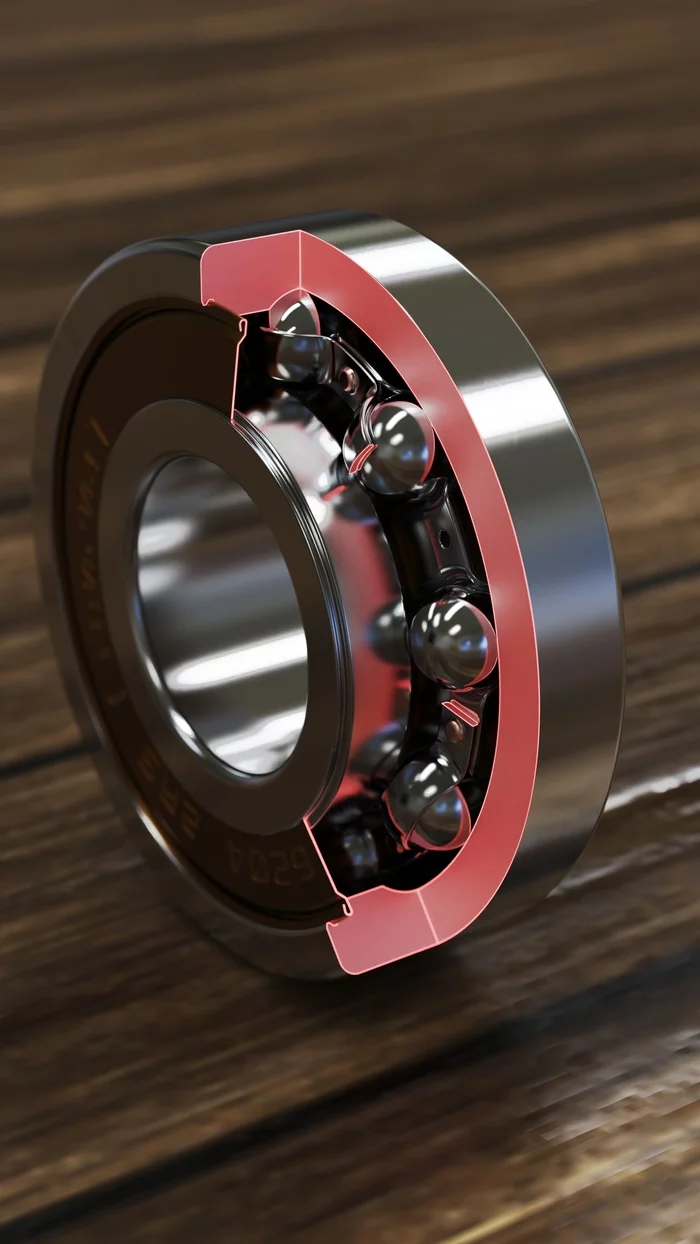 Just a bearing - My, Bearing, Solidworks, Keyshot, Incision, 3D animation, Render, Video, Longpost