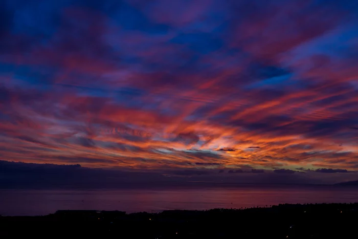 Very beautiful sunset today - My, Sony a6000, Sunset, Carl Zeiss, Tenerife, Longpost, The photo