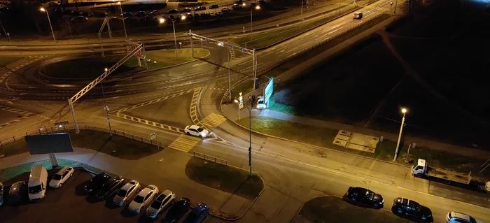 Funny intersection and the same accident - My, Sestroretsk, Crossroads, Road accident, Racers, Night, Primorskoye Shosse, Video, Longpost, Cheesecake ride