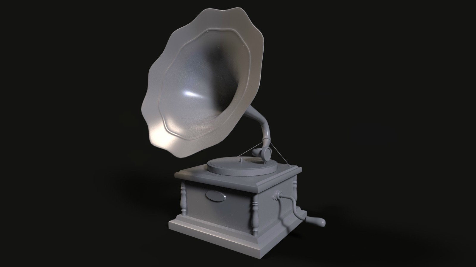 Gramophone - My, 3DS max, Music, Substance, Rarity