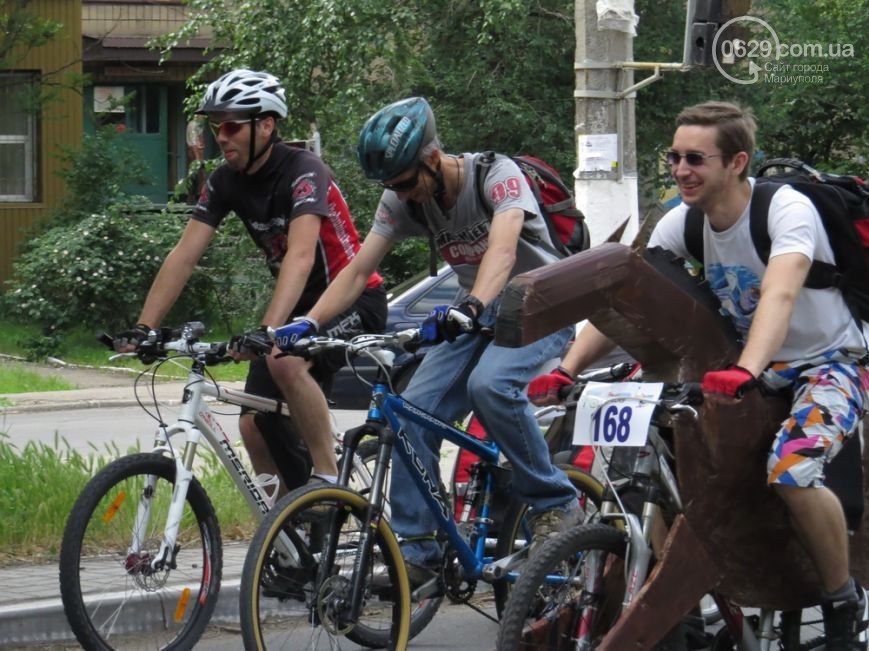 Bike horse on bike day - My, Cyclist, Craft, stood out, What's this?, Tyap Lyap, From improvised means, My, Mariupol, Video, Longpost, And so it will do