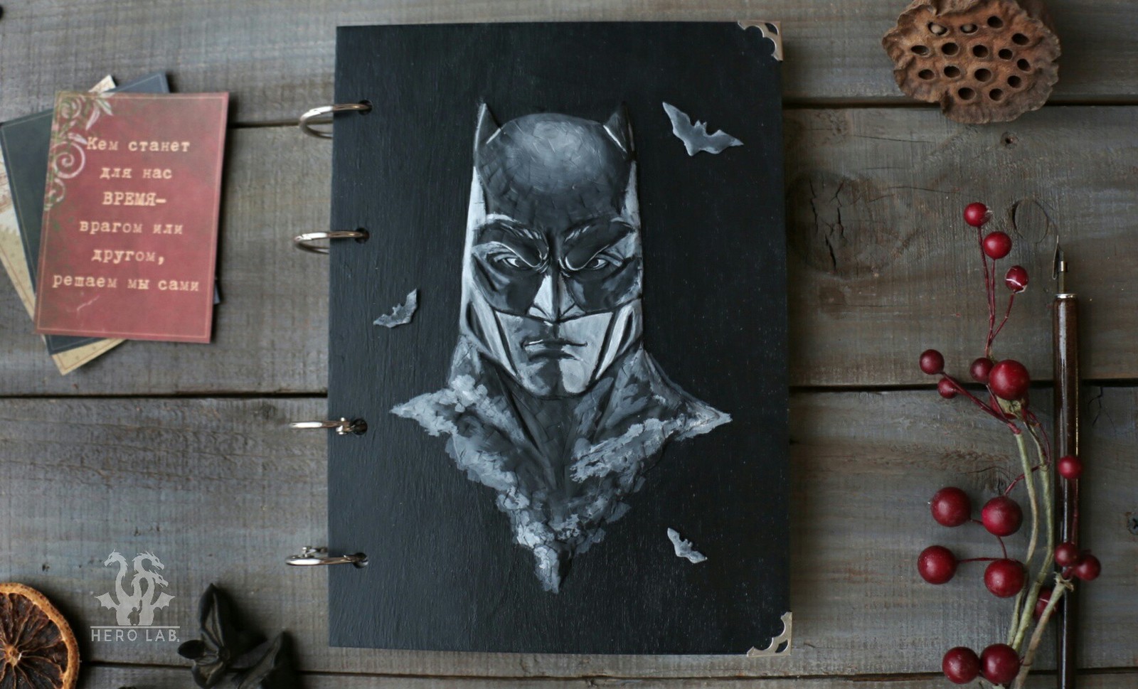 Notepad with Batman - My, My, Handmade, Notebook, Batman, Superheroes, Fan art, Dc comics, Longpost