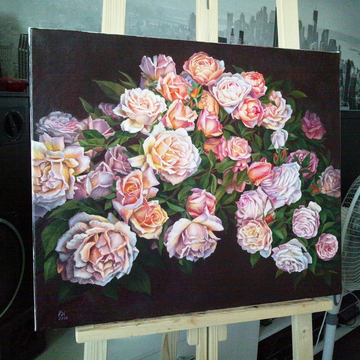 More flowers. - My, Oil painting, Painting, Art, Painting, Flowers, Longpost