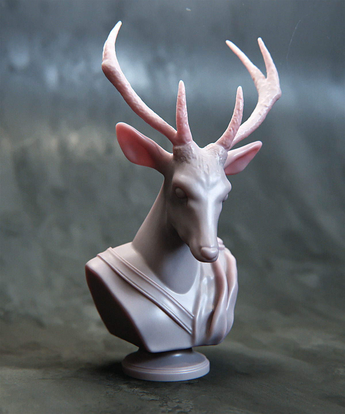 Sculpture of a deer - My, 3DS max, Coronarender, Corona render