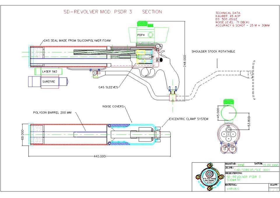 Бесшумный револьвер PSDR 3 (или сон разума рождает чудовищ) - Оружие, Револьвер, Шушпанцер, Стрелковое оружие, Огнестрел, Огнестрельное оружие, Длиннопост