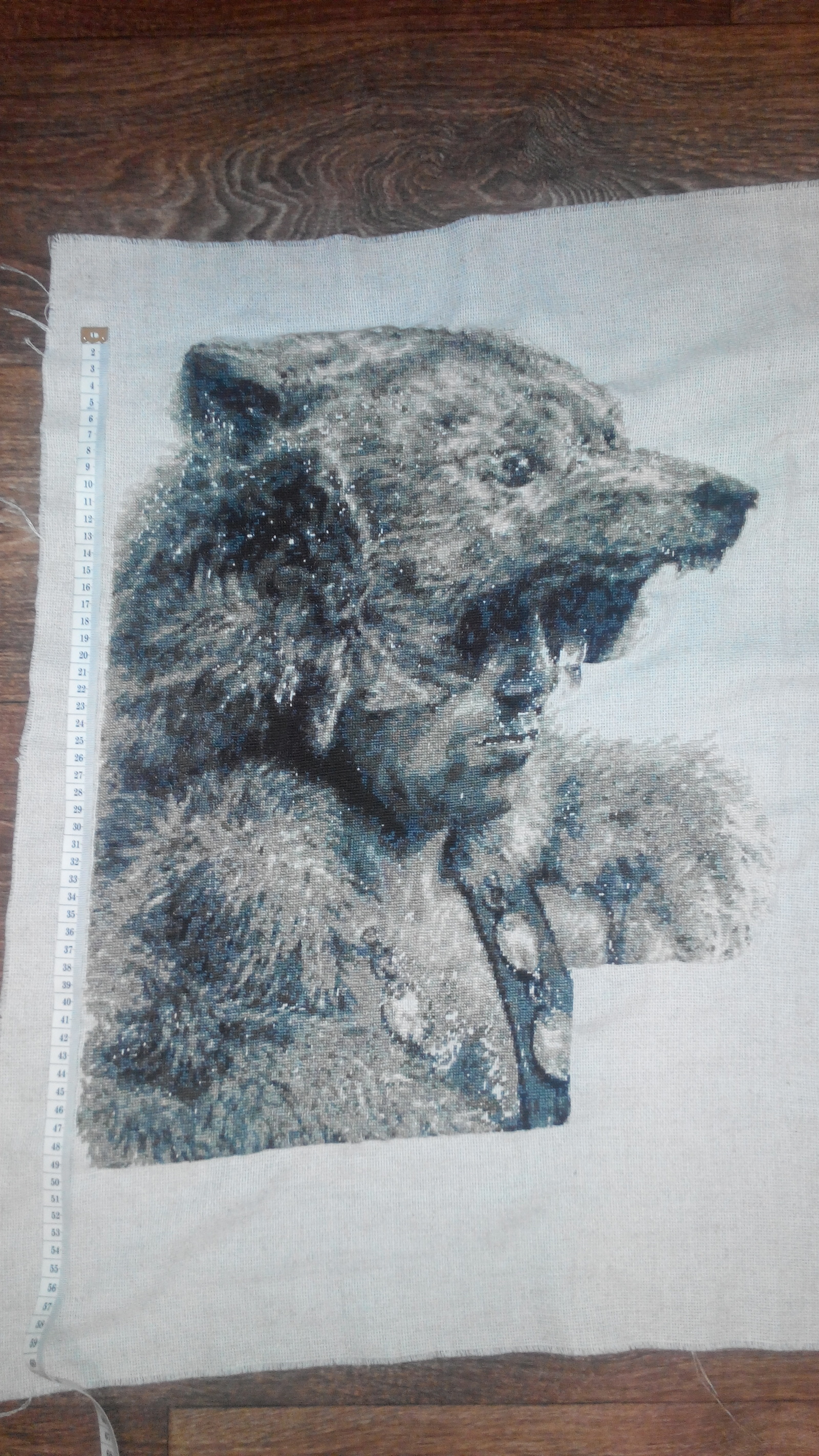 Another piece finished.) - My, Painting, Cross-stitch, Crafts, beauty, Викинги, Berserk, The Bears, Varangians, Longpost