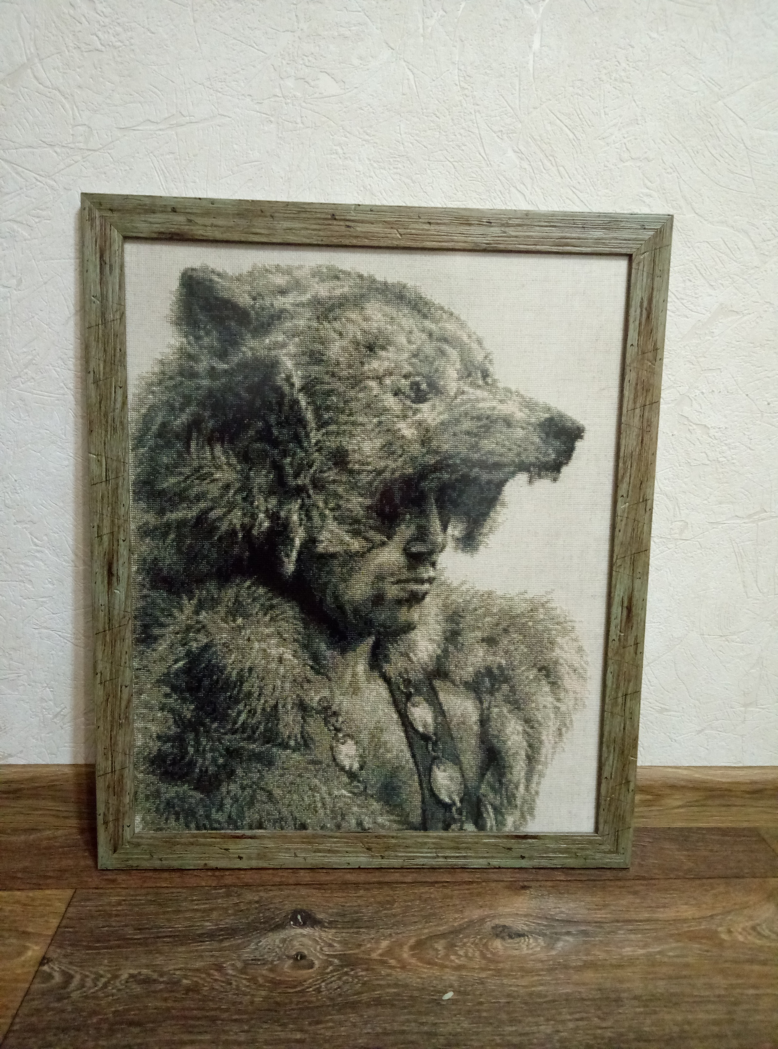 Another piece finished.) - My, Painting, Cross-stitch, Crafts, beauty, Викинги, Berserk, The Bears, Varangians, Longpost