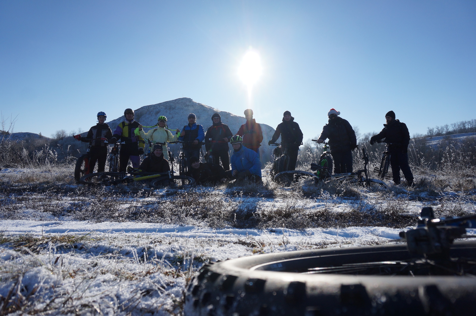 The bike ride is otTEA)) in 15 degree frost. VeloLiski - My, Bikes, Veloliski, A bike, Bike ride, Winter, freezing, The sun, The photo, Longpost