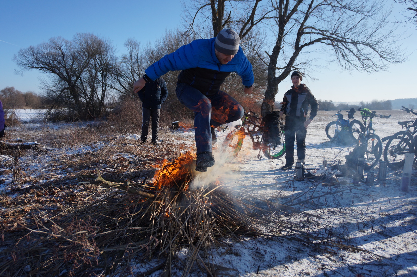 The bike ride is otTEA)) in 15 degree frost. VeloLiski - My, Bikes, Veloliski, A bike, Bike ride, Winter, freezing, The sun, The photo, Longpost