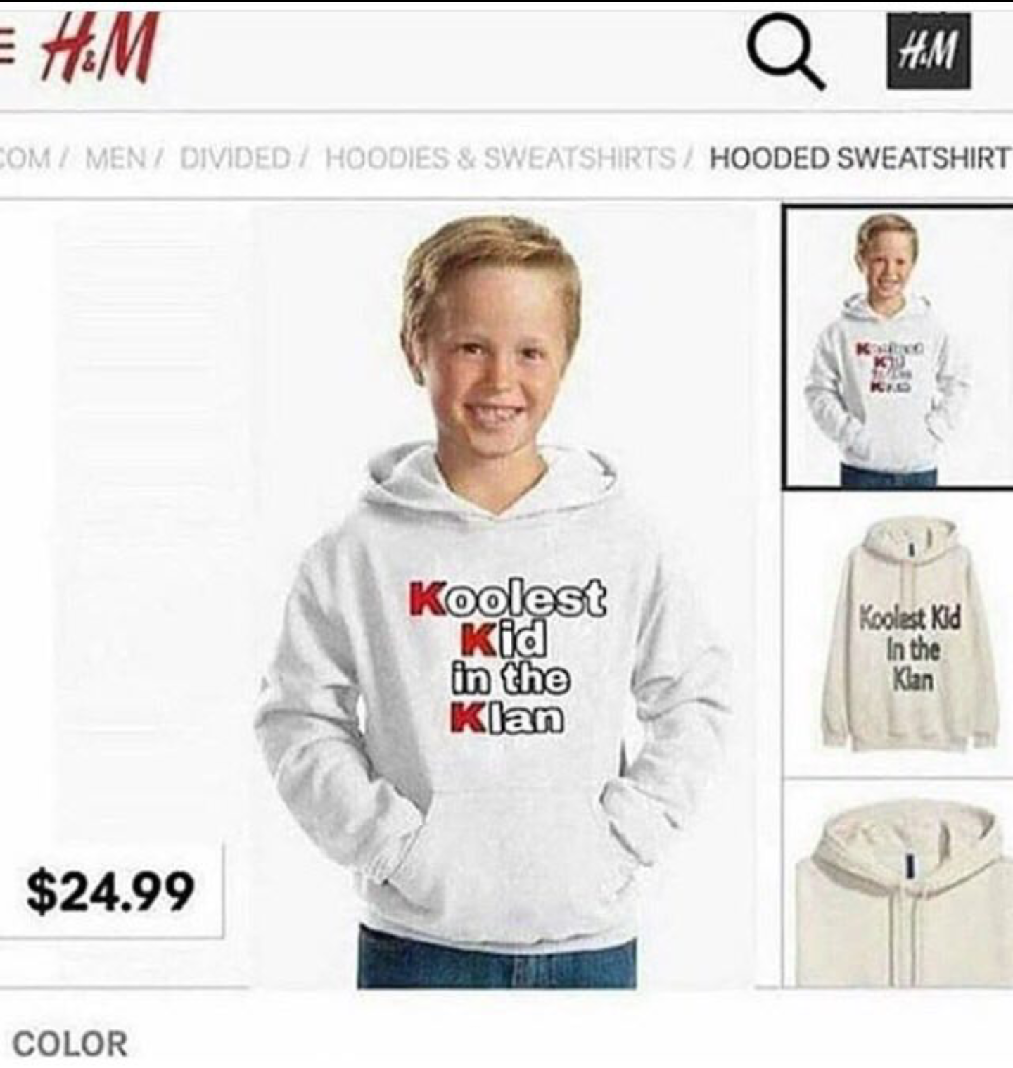 Fun sweatshirts from H&M - Handm, Ku Klux Klan, , Photoshop, 