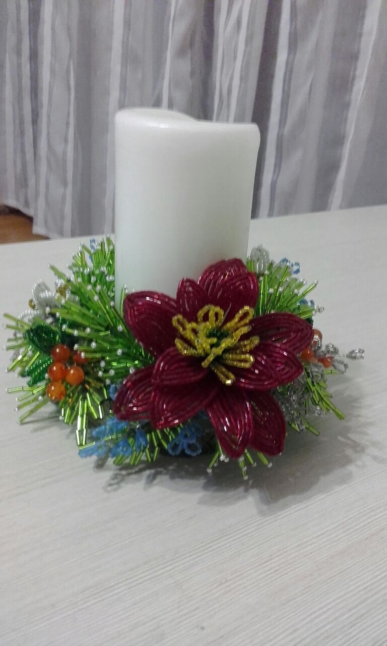 Flowers and trees from beads. - With your own hands, Beading, Beads, Interior Design, Longpost