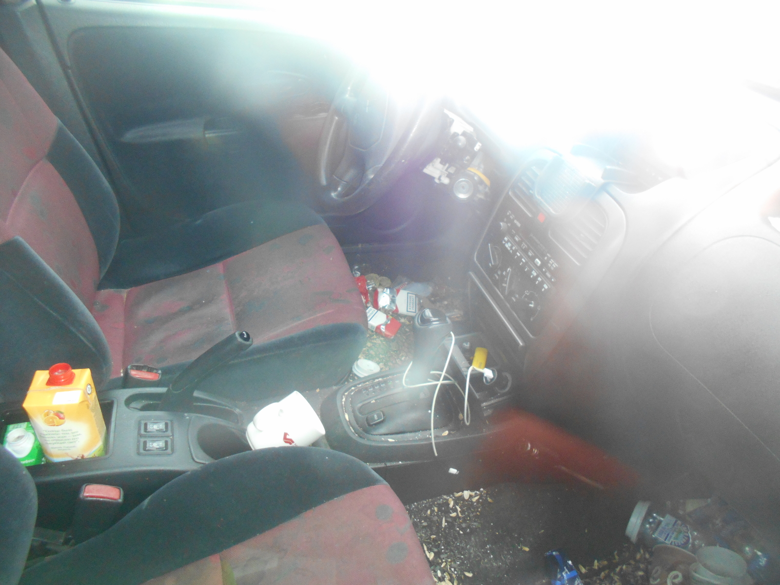 Comfort in the car. - Auto, Garbage, Badly, Seeds, Mess, Moscow, Longpost