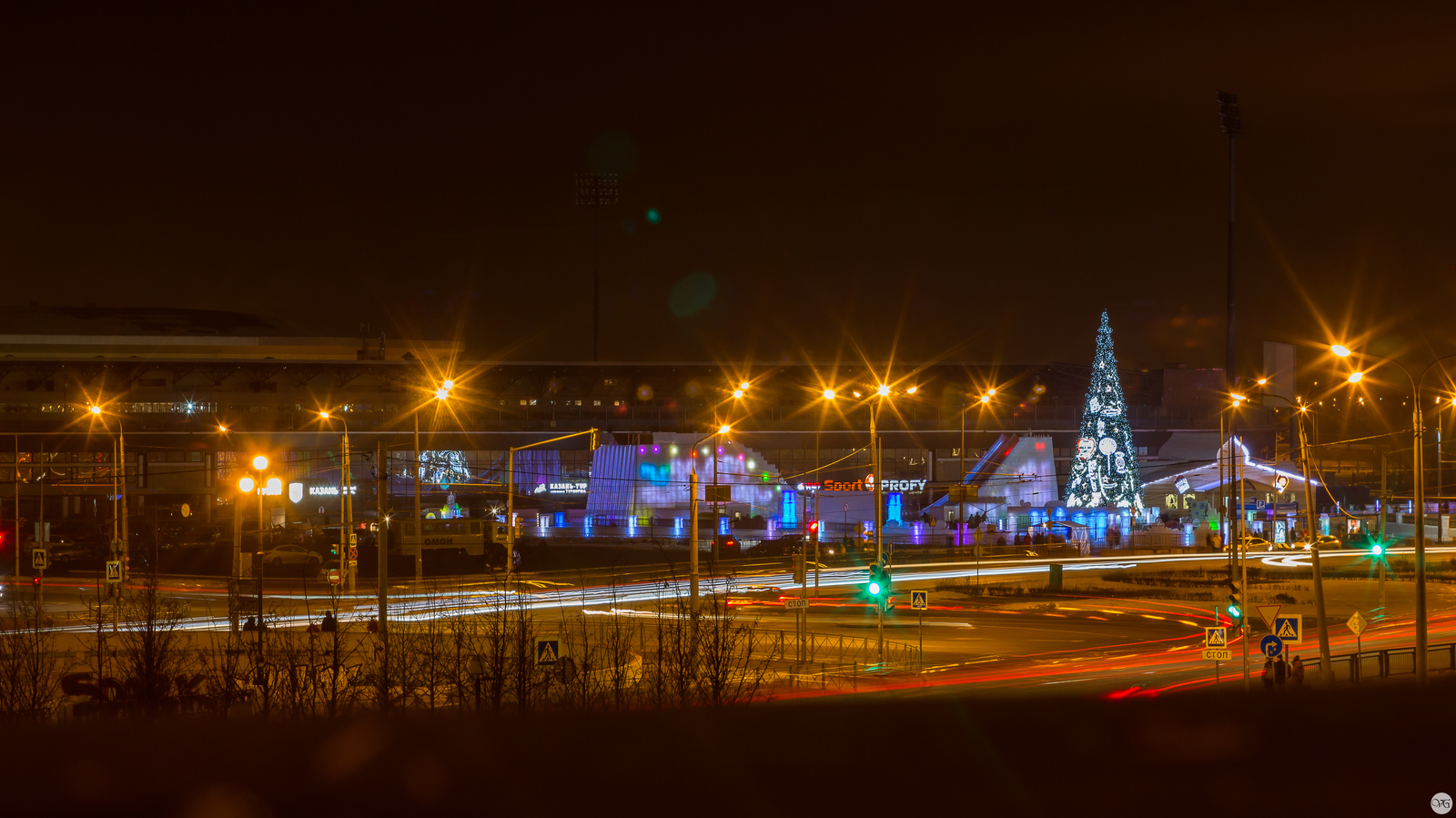 Kazan. - Longpost, Beginning photographer, The photo, Lights, New Year, Walk, Kazan, My
