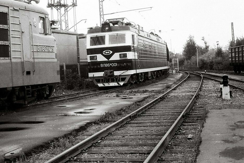 VL80V-1129, VL86F-001 - Railway, Electric locomotive, Shcherbinka