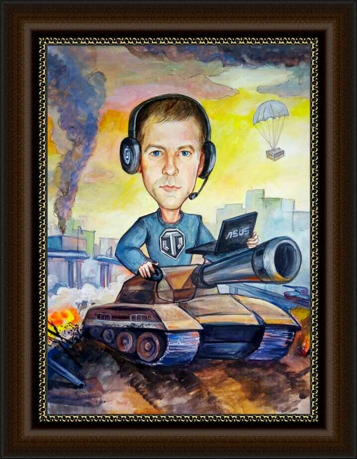 Are popular, when ordering, cartoons for fans of the game in World Of Tanks and tanks. - My, , Cartoon, Artist, Tanks, World of tanks, Watercolor, Longpost