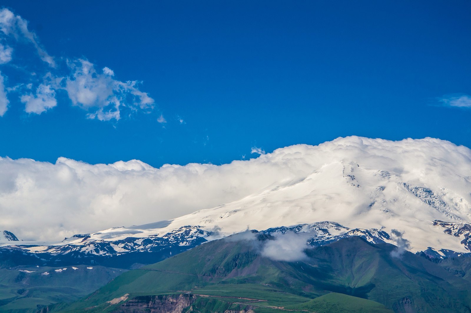 Some summer landscapes of the Elbrus region this winter evening - My, The photo, Landscape, Summer, Elbrus, Elbrus, North Caucasus, The mountains